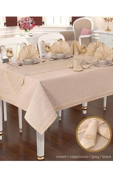 Zara Linen Yemek Takımı Masa Seti 12 Kişilik 26 Parça Supla Runner Set Kapiçino Çok Renkli Zara Linen Yemek Takımı Masa Seti 12 Kişilik 26 Parça Supla Runner Set Kapiçino Çok Renkli
