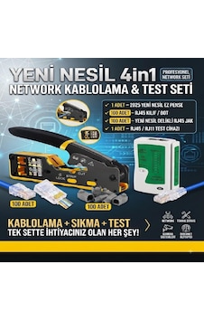 Electroon Ht0204 Yeni Nesil 4in1 Network Kablolama Ve Test Seti 1 Adet