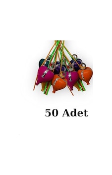 Renki Ağaç Topaç 50 Adet Renki Ağaç Topaç 50 Adet
