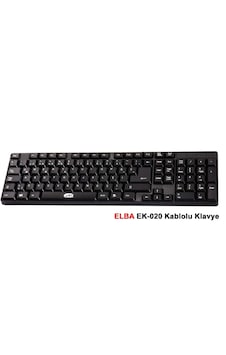 Elba Ek-020 Usb Türkçe F Siyah Kablolu Klavye Elba Ek-020 Usb Türkçe F Siyah Kablolu Klavye