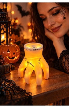Halloween Cadılar Bayramı Işıklı El Dekoru Dikiş Detaylı Turuncu Led El Süsü 8 Cm Masa Oda Süsü Renkli Halloween Cadılar Bayramı Işıklı El Dekoru Dikiş Detaylı Turuncu Led El Süsü 8 Cm Masa Oda Süsü Renkli