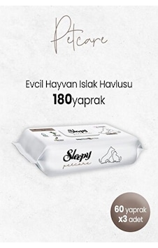 Sleepy Petcare Evcil Hayvan Islak Havlusu 3 x 60'lı 180 Yaprak Sleepy Petcare Evcil Hayvan Islak Havlusu 3 x 60'lı 180 Yaprak