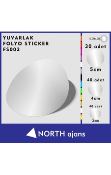 Yuvarlak Folyo Duvar Sticklerı Gümüş Yuvarlak Folyo Duvar Sticklerı Gümüş