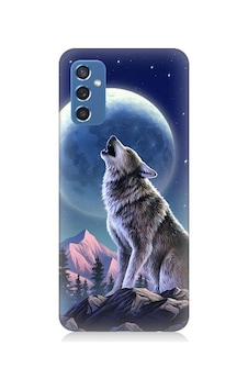 Samsung Galaxy M52 Uyumlu Kurt Ve Ay Desenli Silikon Kılıf Samsung Galaxy M52 Uyumlu Kurt Ve Ay Desenli Silikon Kılıf