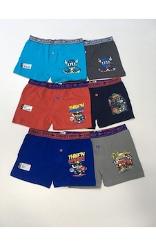 Tutku Tec0253 Çocuk Elastan Baskılı Boxer 6 Adet Kombin Tutku Tec0253 Çocuk Elastan Baskılı Boxer 6 Adet Kombin