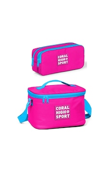 Coral High Sport Neon Pembe Beslenme Ve Kalem Çantası Okul Seti
