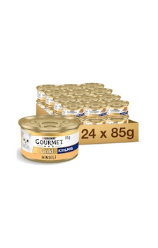 Purina Gourmet Gold Kıyılmış Hindili Kedi Konservesi 24 x 85 G