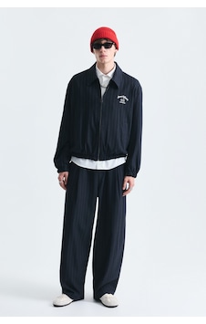Vamos Oversize Çizgili Ceket Takım Lacivert Vamos Oversize Çizgili Ceket Takım Lacivert