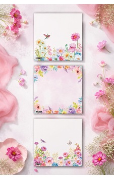 Çiçek Bloknot - 9 9 Cm Ebat- 50 Yaprak - Notepad - Memopad - Çizgisiz Not Kağıdı- To Do List - 3523 Çiçek Bloknot - 9 9 Cm Ebat- 50 Yaprak - Notepad - Memopad - Çizgisiz Not Kağıdı- To Do List - 3523