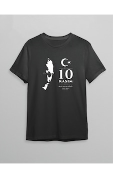 Novalisse 10 Kasım Atatürk Anma Günü Silüet Baskılı Oversize Bisiklet Yaka T-shirt - Siyah Çoklu Renk Novalisse 10 Kasım Atatürk Anma Günü Silüet Baskılı Oversize Bisiklet Yaka T-shirt - Siyah Çoklu Renk
