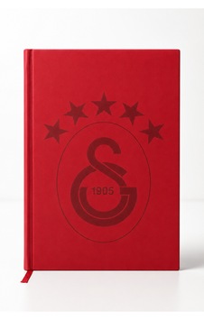 Galatasaray Lisanslı Kırmızı Tarihsiz Ajanda - Çizgili 80 Yaprak Okul Ve Ofis Defteri