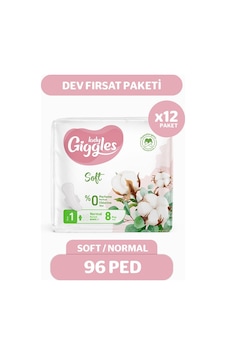 Giggles Lady Soft Hijyenik Ped Gece 12x8 Paket 96 Adet L Giggles Lady Soft Hijyenik Ped Gece 12x8 Paket 96 Adet L