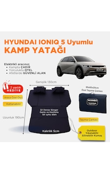Hyundaı Ionıq5 Uyumlu Araç Kamp Yatağı Siyah Hyundaı Ionıq5 Uyumlu Araç Kamp Yatağı Siyah