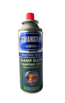 Swanson Works Valfli Kartuş Kamp Ocak Gazı 400 ML x 24 Adet Yeşil