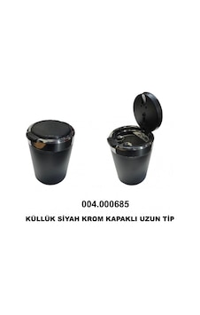 Küllük Orjinal Tip Işıklı Kapaklı Siyah/krom 007 Küllük Orjinal Tip Işıklı Kapaklı Siyah/krom 007