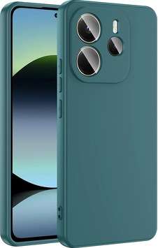 Xiaomi Redmi Note 14 4g Kılıf Zore Mara Lansman Kapak Koyu Yeşil
