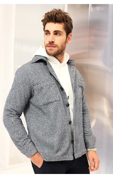 Hatemoğlu Gri Regular Fit Pamuklu Overshirt Gömlek Ceket Hatemoğlu Gri Regular Fit Pamuklu Overshirt Gömlek Ceket