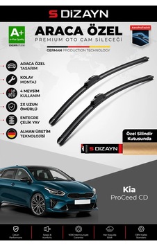 S-dizayn Kia Proceed Cd Ön Cam Silecek Seti 2019 Üzeri Premium Araca Özel 65-40 Cm A+ Kalite Aocs-18