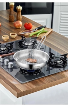Cooker Lara Çelik Tava 24 Cm Gri