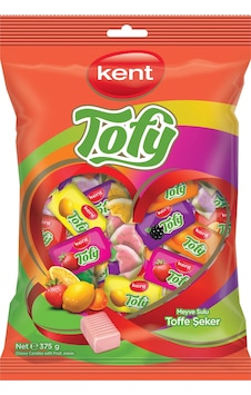 Kent Tofy Meyve Sulu Karışık Toffe Bayram Şekeri 375 G Kent Tofy Meyve Sulu Karışık Toffe Bayram Şekeri 375 G