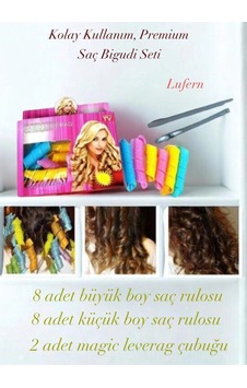 Kolay Kullanım Premium Saç Bigudi Seti Magic Leverage Parlak Hacimli Kuaför Bukle Canlı Saç Şekli Çok Renkli