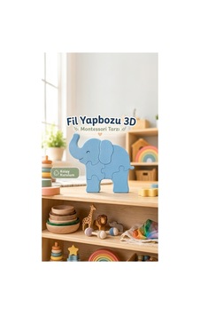 Montessori Tarzı 3d Fil Puzzle - Organik Pla Malzeme - Doğa Dostu Eğitici Oyuncak