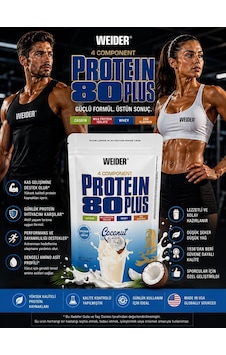Weider 80 Plus Casein & Isolate & Whey & Egg Protein 500 Gram - Coconut Weider 80 Plus Casein & Isolate & Whey & Egg Protein 500 Gram - Coconut