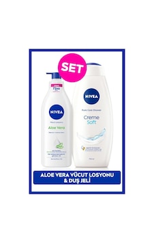 Creme Soft Duş Jeli 750ml Ve Aloe Vera Derinlemesine Nemlendirici Vücut Losyonu 400ml Creme Soft Duş Jeli 750ml Ve Aloe Vera Derinlemesine Nemlendirici Vücut Losyonu 400ml