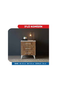3 Çekmeceli Komodin Çam/beyaz Beyaz 3 Çekmeceli Komodin Çam/beyaz Beyaz