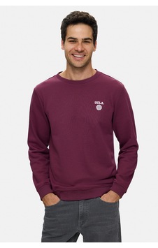 UCLA Valley Bordo Bisiklet Yaka Pamuklu Baskılı Standard Fit Erkek Sweatshirt UCLA Valley Bordo Bisiklet Yaka Pamuklu Baskılı Standard Fit Erkek Sweatshirt