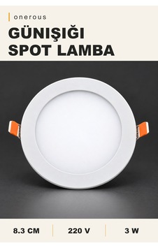 Onerous 3w 3200k Günışığı Slim Led Spot Diğer Onerous 3w 3200k Günışığı Slim Led Spot Diğer