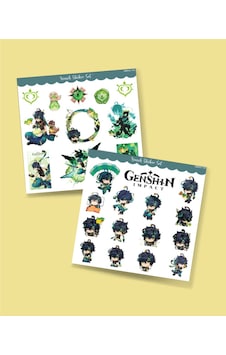 Genshin İmpact-kinich 2 Li Sticker Set Parlak Kağıt Oyun Karakteri Kinich Telefon Süsleme Etiketi Yeşil Genshin İmpact-kinich 2 Li Sticker Set Parlak Kağıt Oyun Karakteri Kinich Telefon Süsleme Etiketi Yeşil