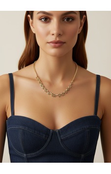 Valmont Accessories Kadın Altın Renk Pembe Yeşil Taşlı Sallantılı Kolye Gold Valmont Accessories Kadın Altın Renk Pembe Yeşil Taşlı Sallantılı Kolye Gold