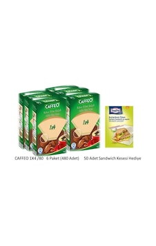 1x4/80 Kahve Filtresi-6 Paket 480adet +sandeviç Kese Kağıdı Hediyeli 1x4/80 Kahve Filtresi-6 Paket 480adet +sandeviç Kese Kağıdı Hediyeli