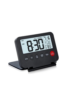 Katlanır Lcd Dijital Masa Saati 10x8 Cm - Alarm, Takvim & Sıcaklık Göstergeli Çok Renkli