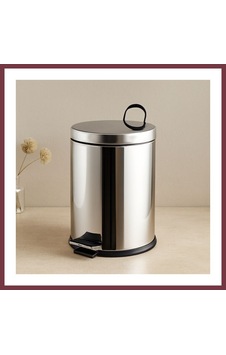 Storeşahin Pedallı Çöp Kovası 12l Krom Metal - 24.5 X 35.5 Cm Shn0720 Storeşahin Pedallı Çöp Kovası 12l Krom Metal - 24.5 X 35.5 Cm Shn0720