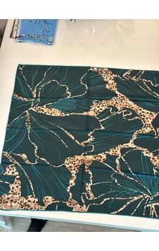N Craft Desıgn Leopar Çiçek Fuları Çam Yeşili N Craft Desıgn Leopar Çiçek Fuları Çam Yeşili