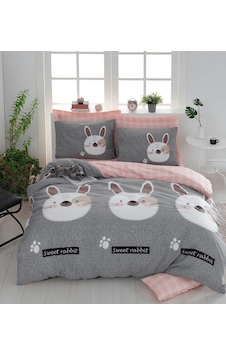 Eponj Home Kolay Ütülenir Nevresim Takımı Çift Kişilik Tavşancık Gri Eponj Home Kolay Ütülenir Nevresim Takımı Çift Kişilik Tavşancık Gri