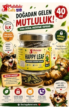 Happy Leaf %100 Doğal Matatabi Yaprağı 40 Ml Kedi Nanesi/catnip Değildir Happy Leaf %100 Doğal Matatabi Yaprağı 40 Ml Kedi Nanesi/catnip Değildir