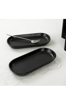 Keramika Mat Siyah Noyan Kayık Tabak 2 Adet 28 Cm Sku: Smg8690010555021 Açık Gri Keramika Mat Siyah Noyan Kayık Tabak 2 Adet 28 Cm Sku: Smg8690010555021 Açık Gri