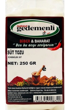 Mahmut Gedemenli Süt Tozu 250 G Mahmut Gedemenli Süt Tozu 250 G