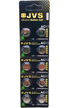Jvs Ag10 1.5v Lr1130 Saat Pili 10 Adet Jvs Ag10 1.5v Lr1130 Saat Pili 10 Adet