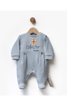 Bellamio Kids Düğme Detaylı Patikli Erkek Bebek Tulumu Mavi Bellamio Kids Düğme Detaylı Patikli Erkek Bebek Tulumu Mavi
