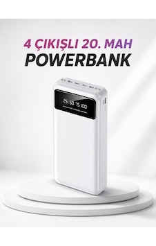 4 Çıkışlı 20.000 Mah Powerbank Taşınabilir Çoklu Giriş 3855796 4 Çıkışlı 20.000 Mah Powerbank Taşınabilir Çoklu Giriş 3855796
