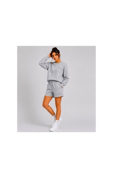 Herkesemoda Hüppy Baskılı Kadın Oversize Şortlu Sweatshirt Eşofman Takımı Gri Herkesemoda Hüppy Baskılı Kadın Oversize Şortlu Sweatshirt Eşofman Takımı Gri