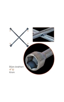Krom 4'lü Bijon Anahtarı