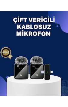 Buğz 2in1 Kablosuz Yaka Mikrofonu İos Ve Android Uyumlu Buğz 2in1 Kablosuz Yaka Mikrofonu İos Ve Android Uyumlu