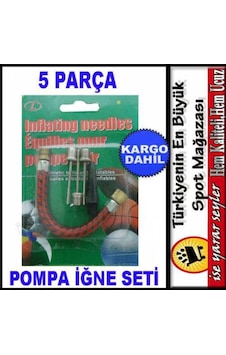 5 Parça Bisiklet Lastiği Şişirme Pompa Hortumu Top İğnesi Ucu Set 5 Parça Bisiklet Lastiği Şişirme Pompa Hortumu Top İğnesi Ucu Set