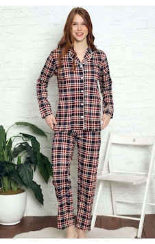 Alimer Kadın Kareli U Kol Likralı Kışlık Pijama Takımı Edy2699uk Çok Renkli Alimer Kadın Kareli U Kol Likralı Kışlık Pijama Takımı Edy2699uk Çok Renkli