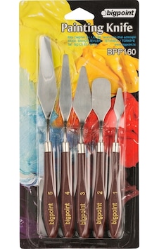 Bigpoint Metal Spatula 5'Li Set Painting Knife N11.5 Bigpoint Metal Spatula 5'Li Set Painting Knife N11.5